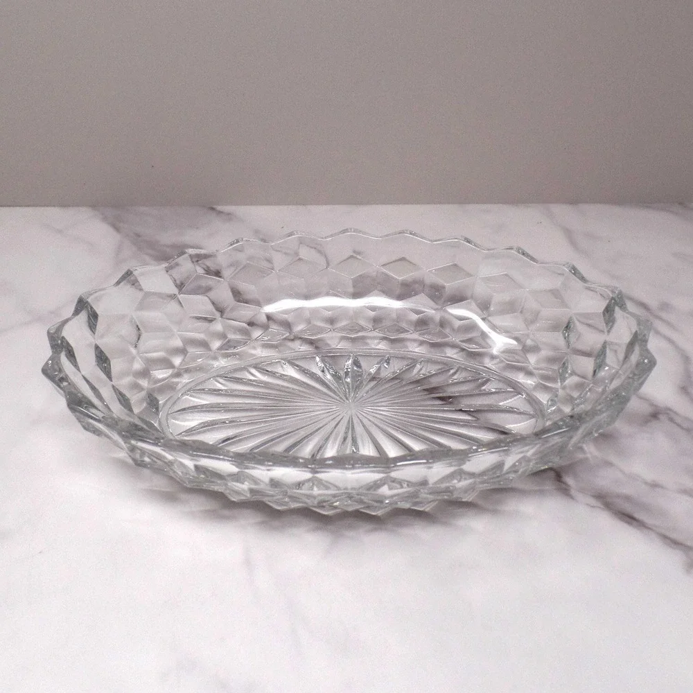Vintage Fostoria American Clear (2056) Oval Vegetable Dish (836)